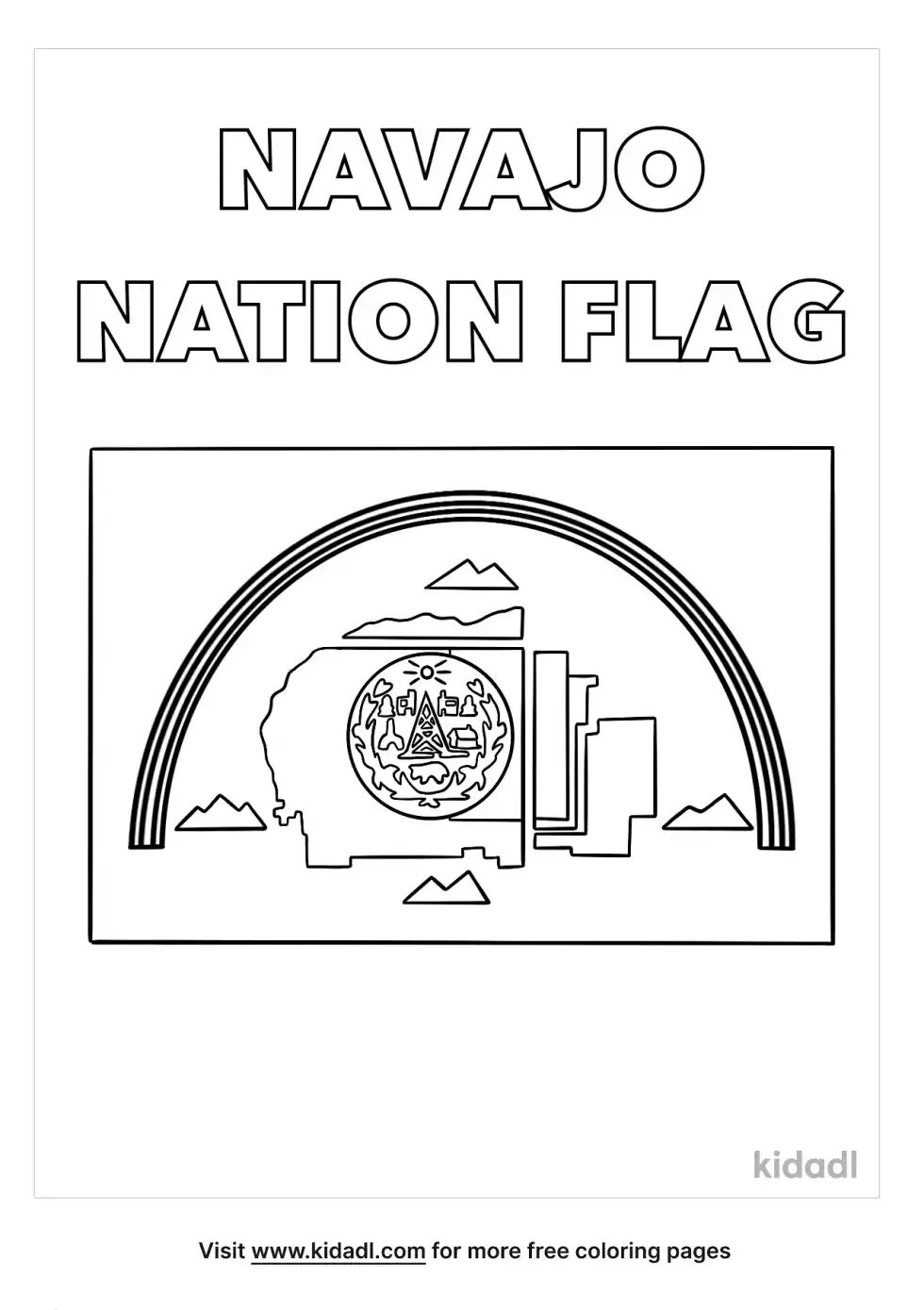 Navajo Nation Flag Coloring Page