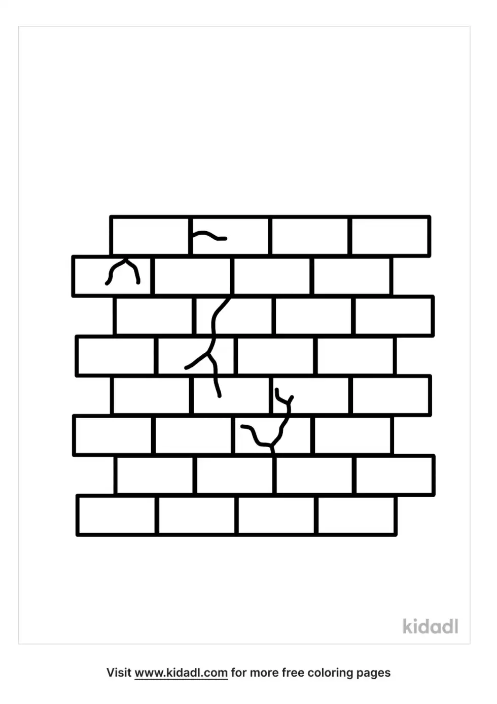 Brick Wall Coloring Page
