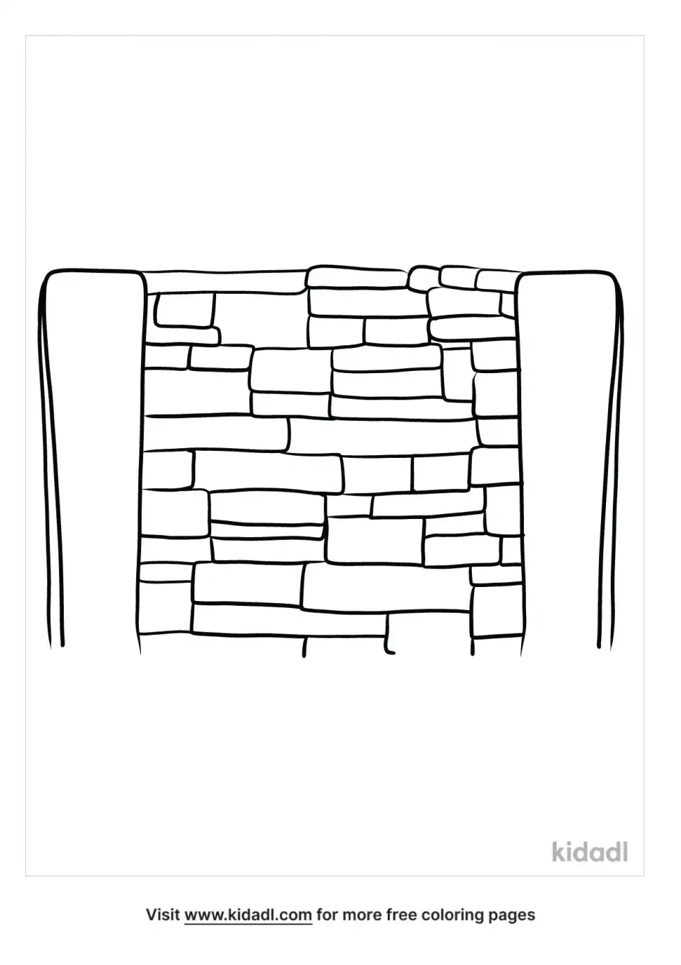 Stone Wall Coloring Page
