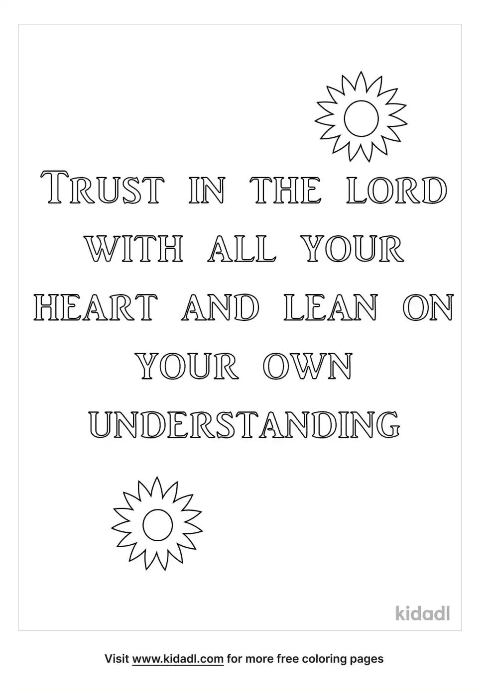 Bible Verse Trust Coloring Page