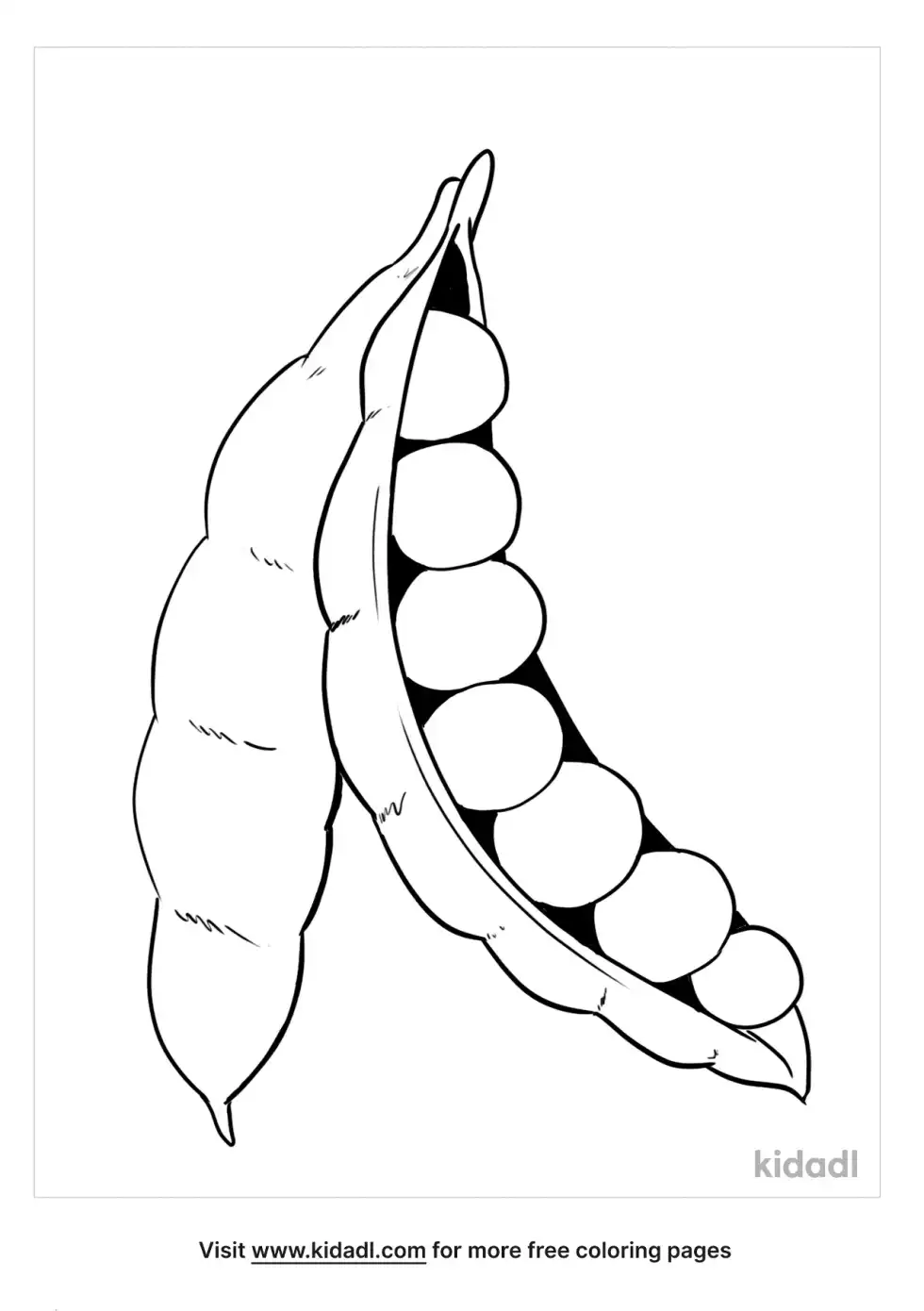 Green Peas Coloring Page