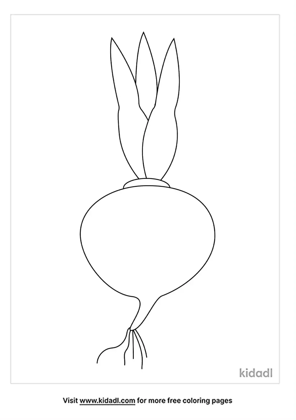 Beet Coloring Page