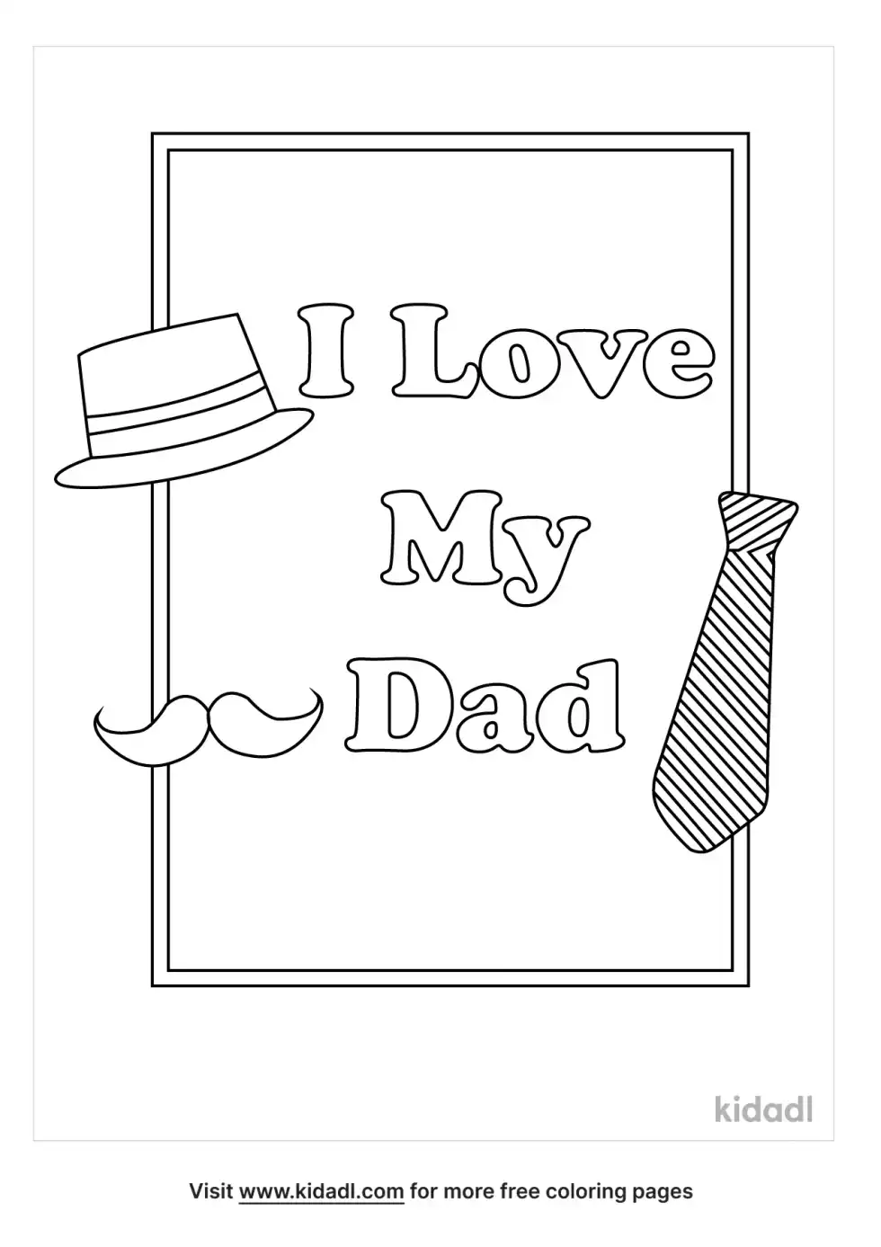 I Love My Daddy Coloring Page