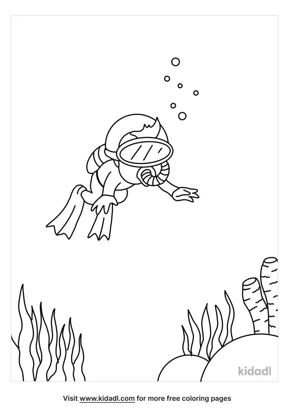 Undersea Sports Coloring Page