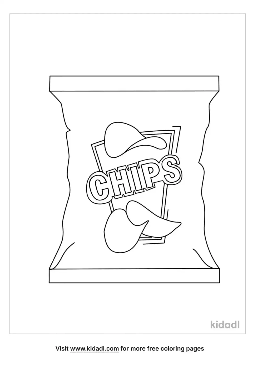 Chip Bag Coloring Page