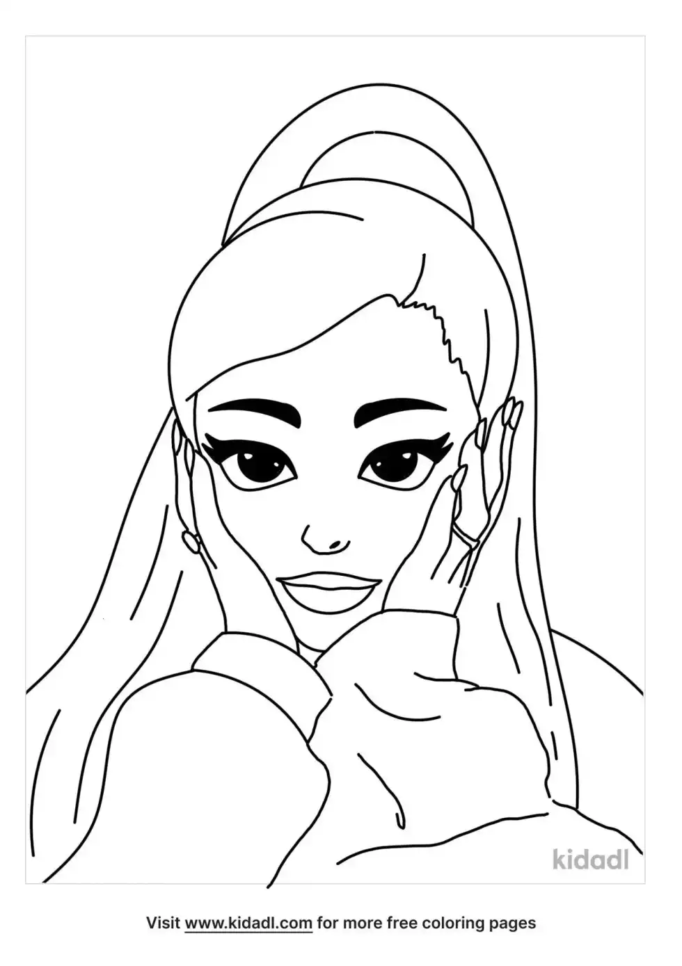 Ariana Grande Coloring Page