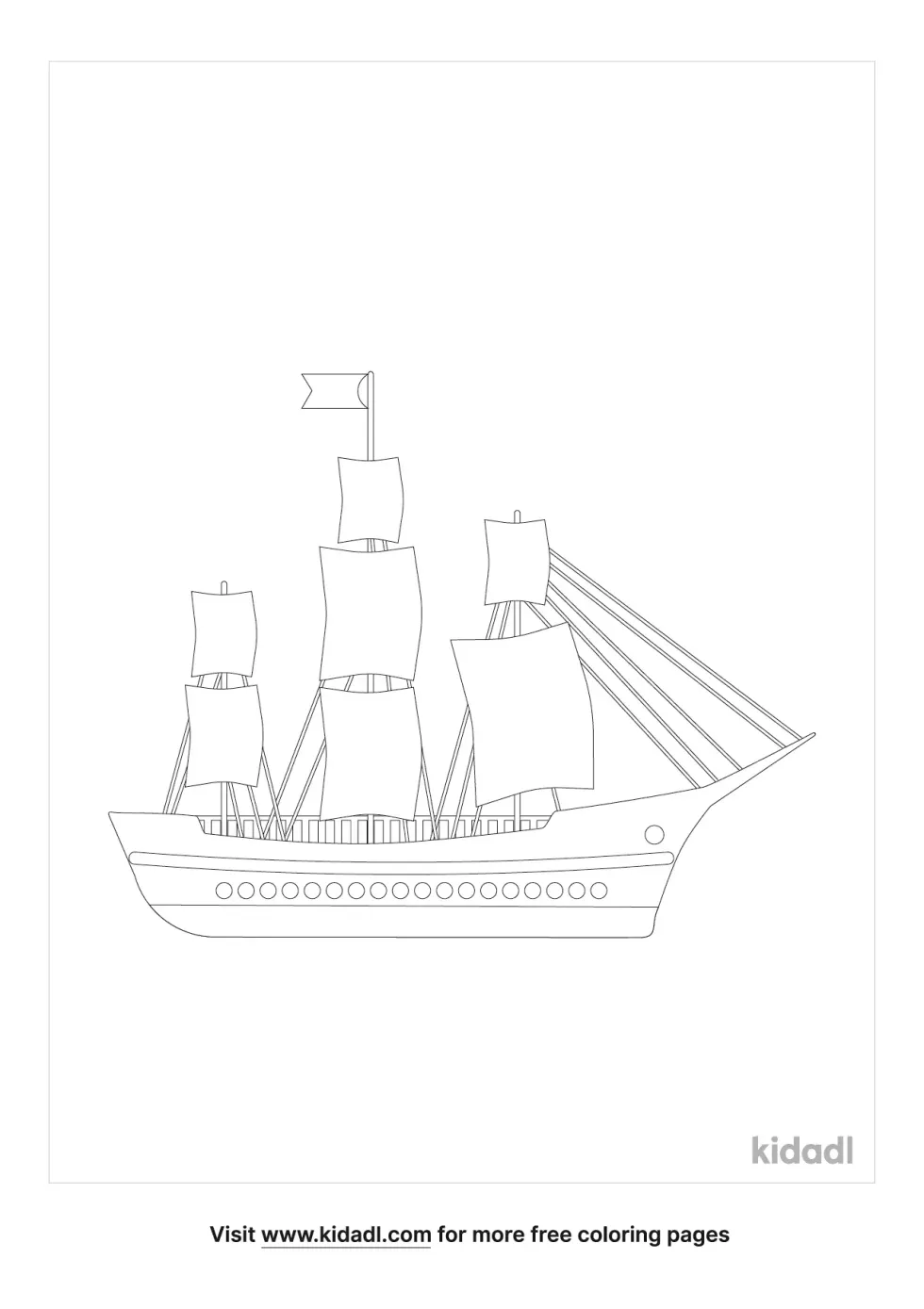 Nephi's Boat Coloring Page