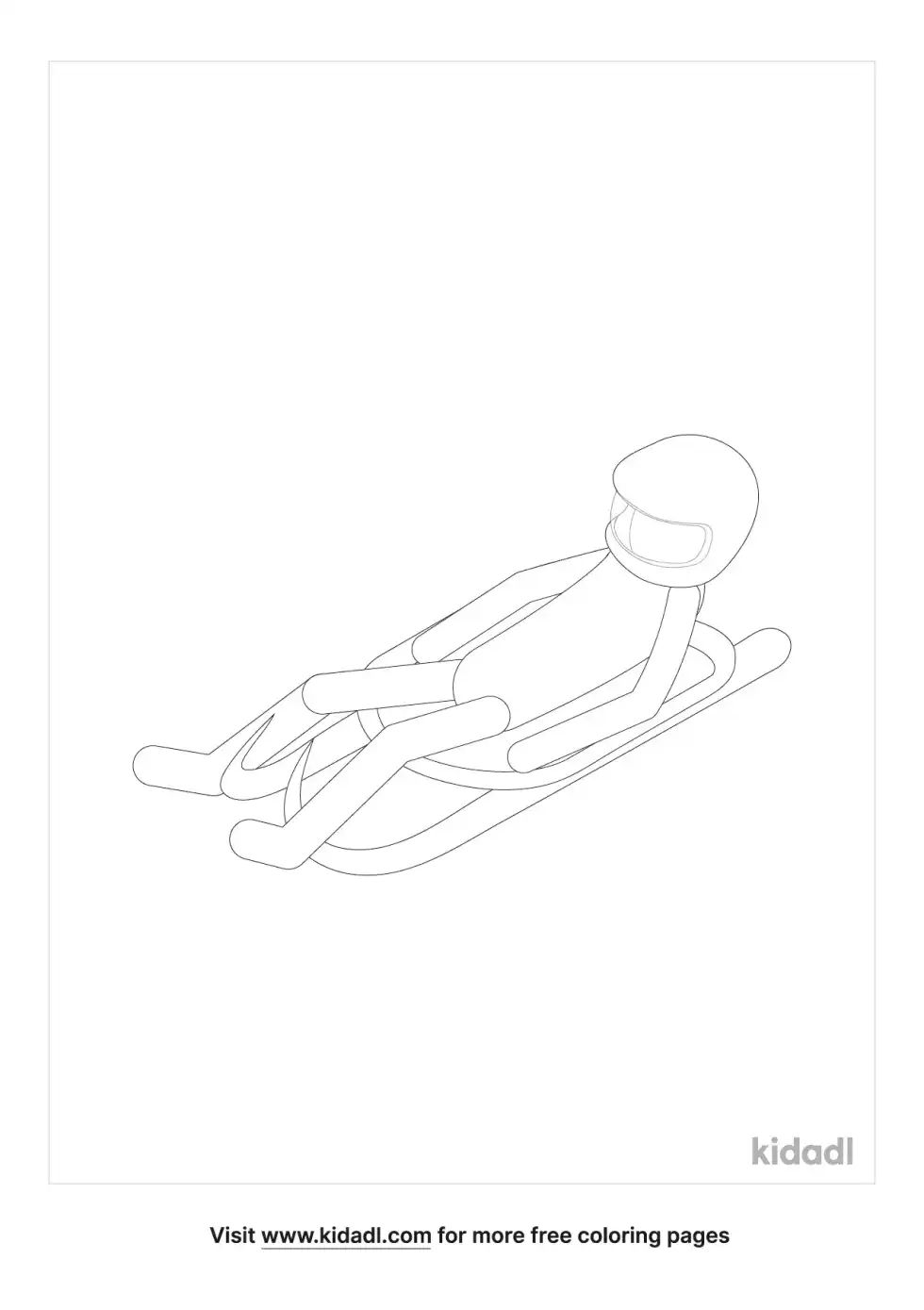 Luge Coloring Page