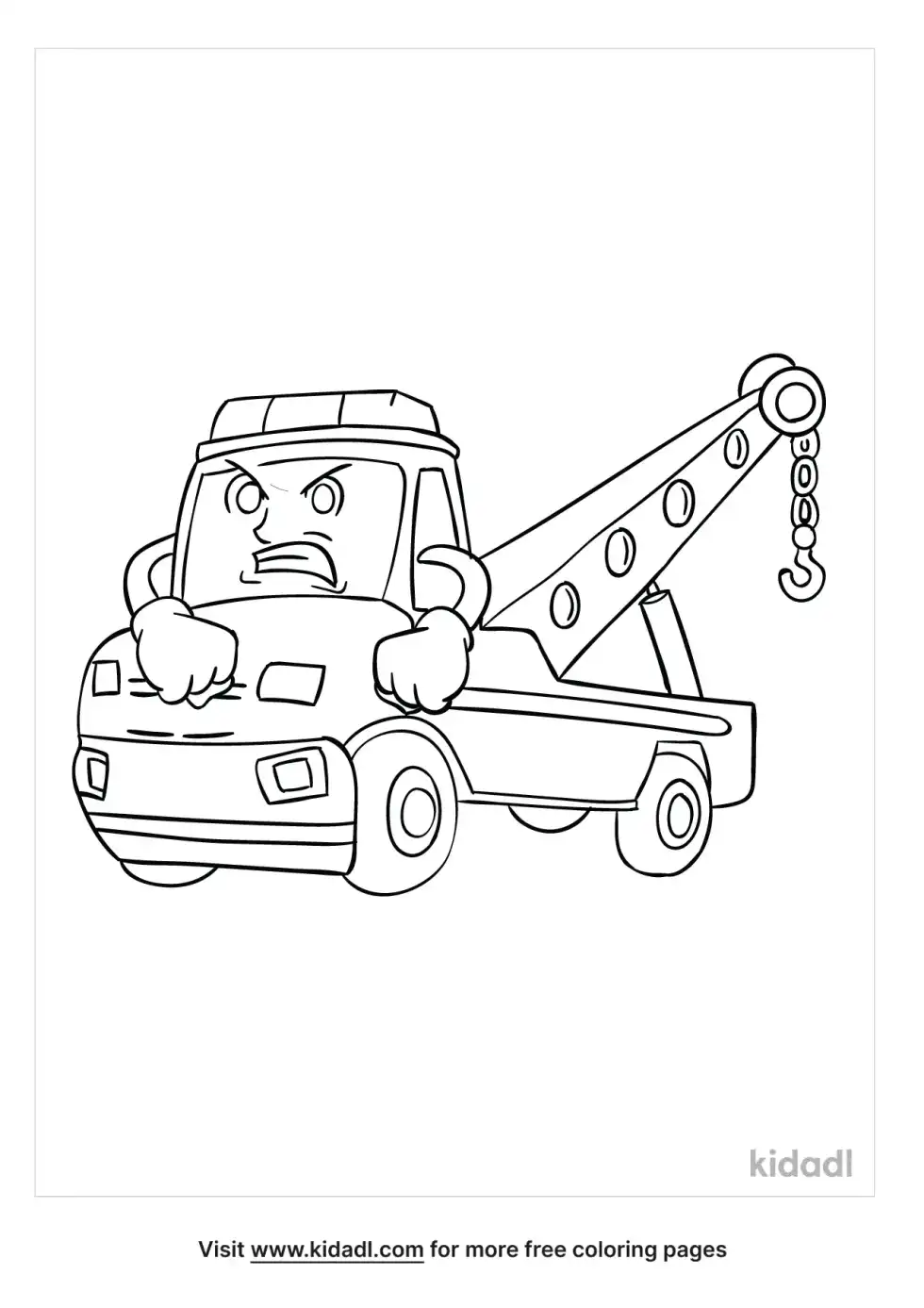 Angry Truck Coloring Page