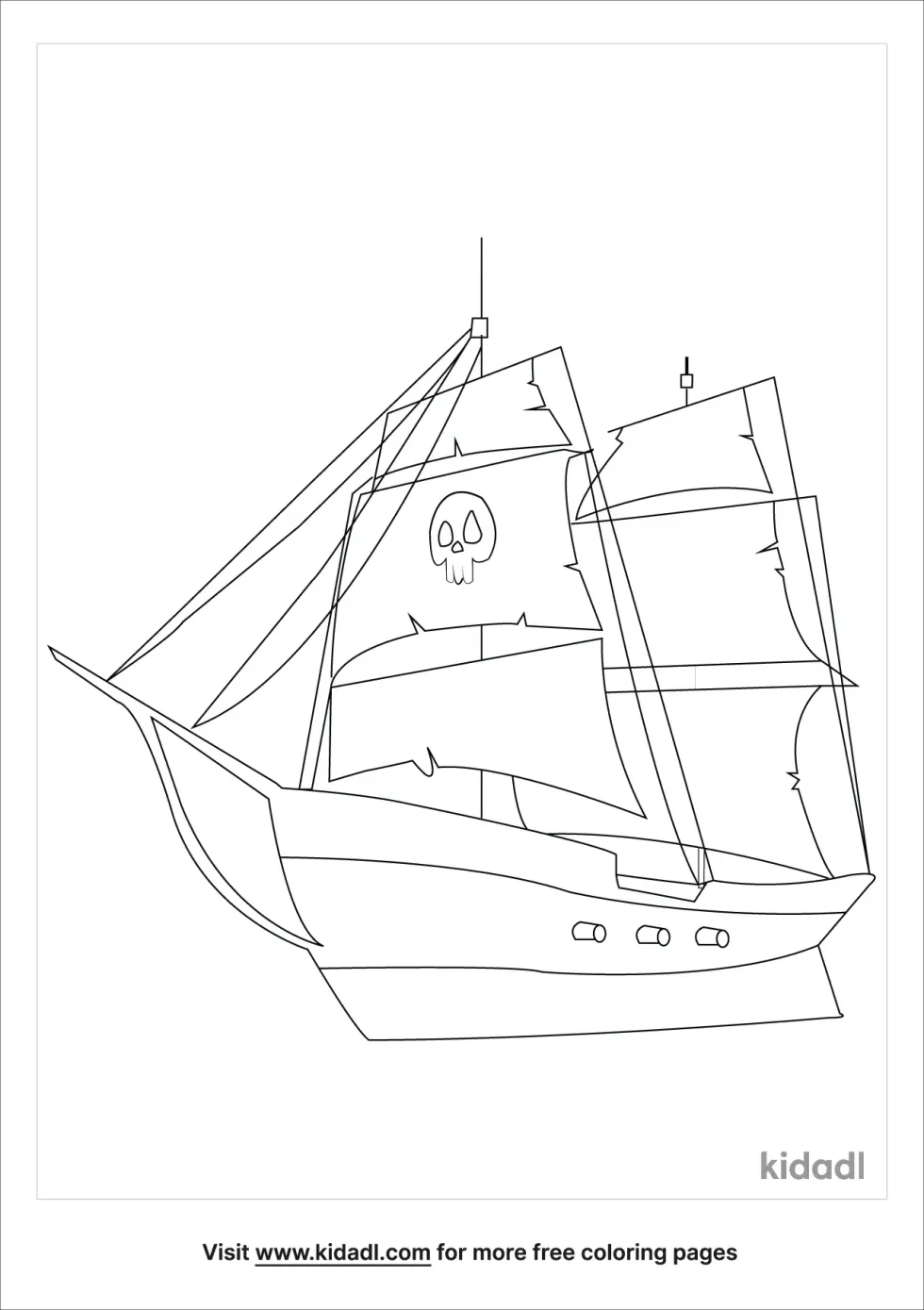 Scary Boat Coloring Page