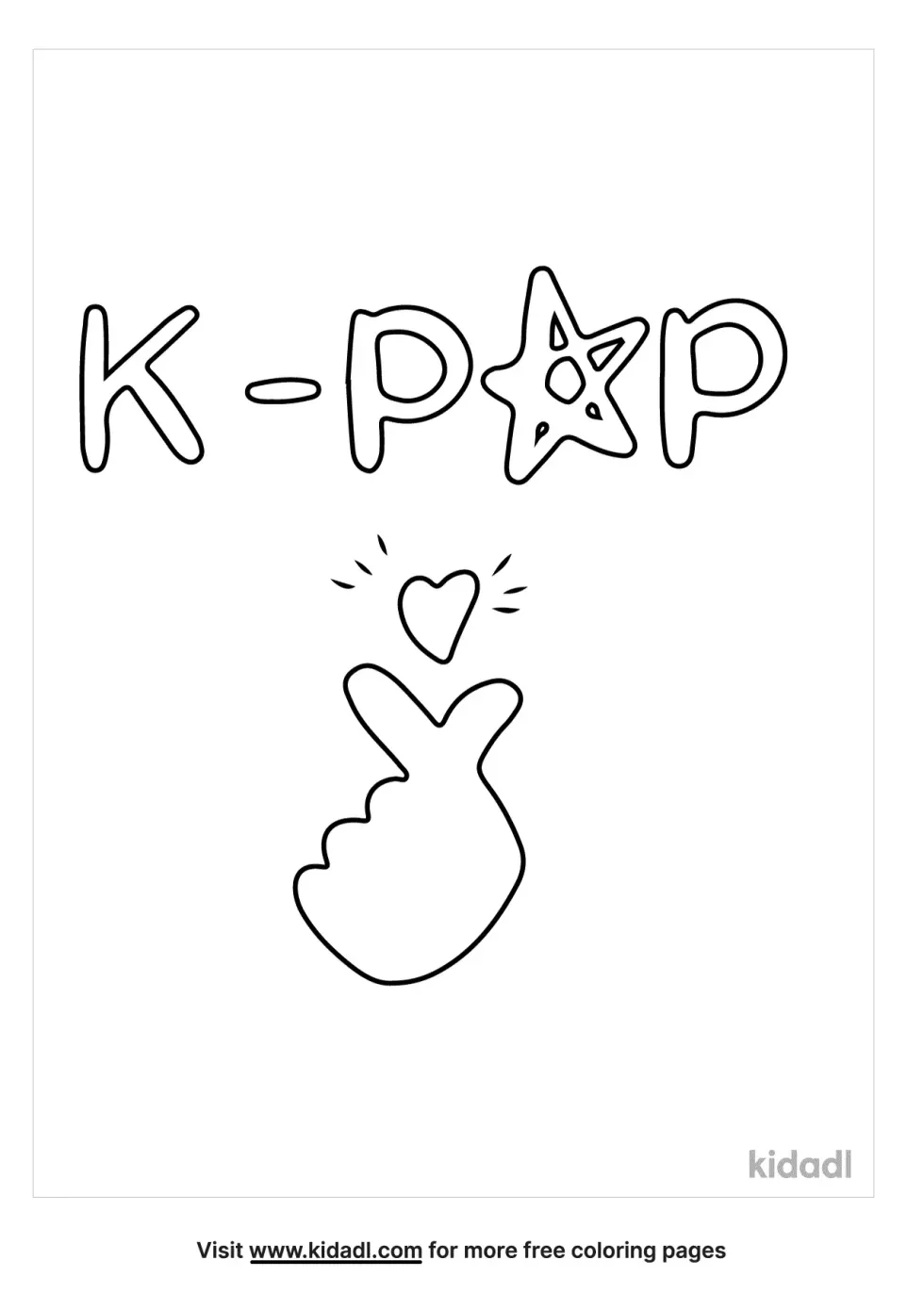 Kpop Coloring Page