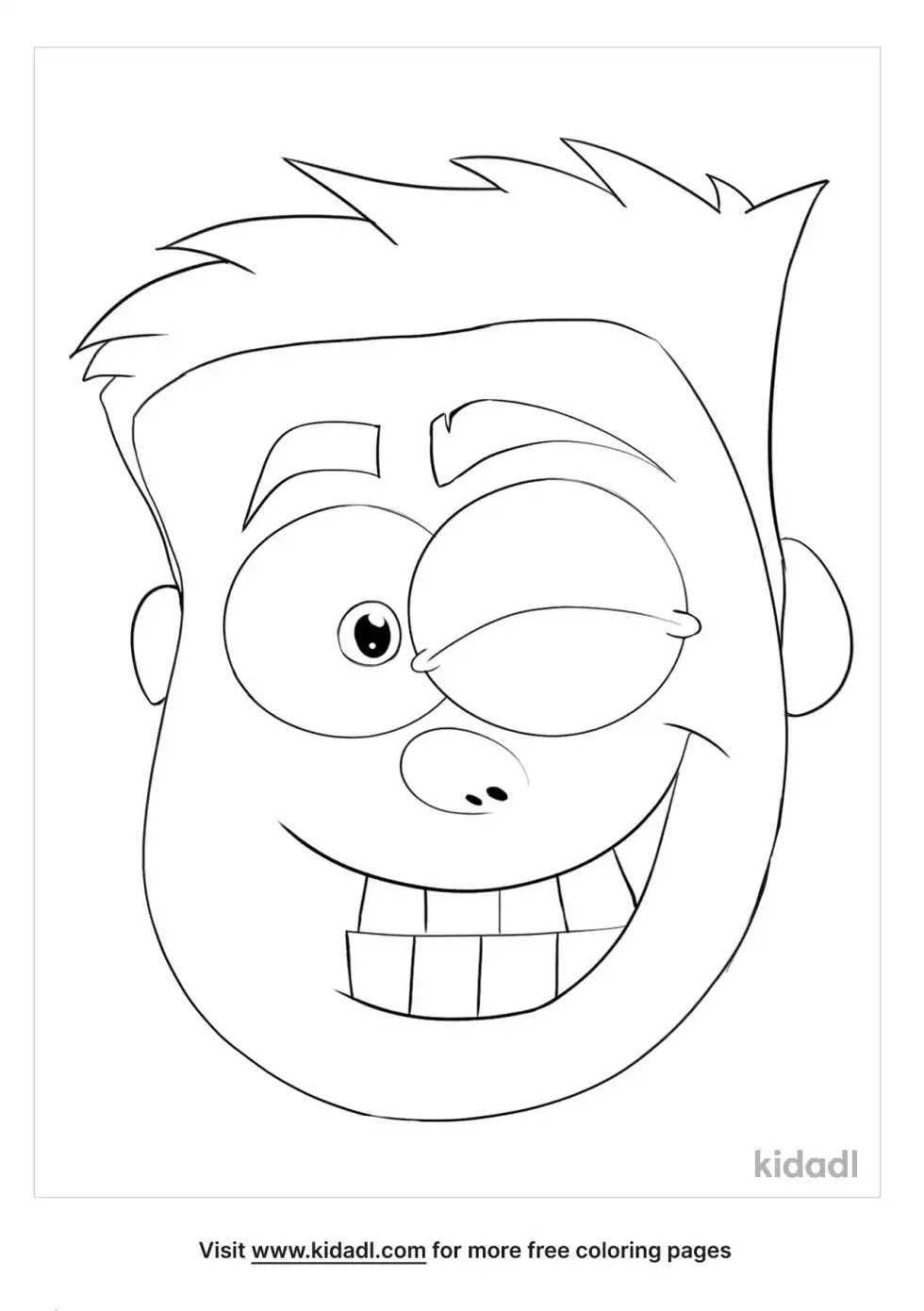 Winking Coloring Page