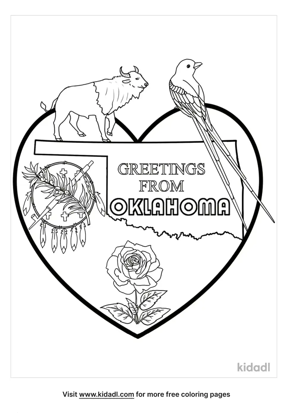 Oklahoma State Coloring Page