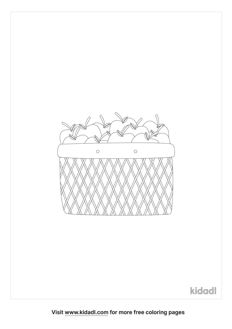 Bushes Of Apples Coloring Page