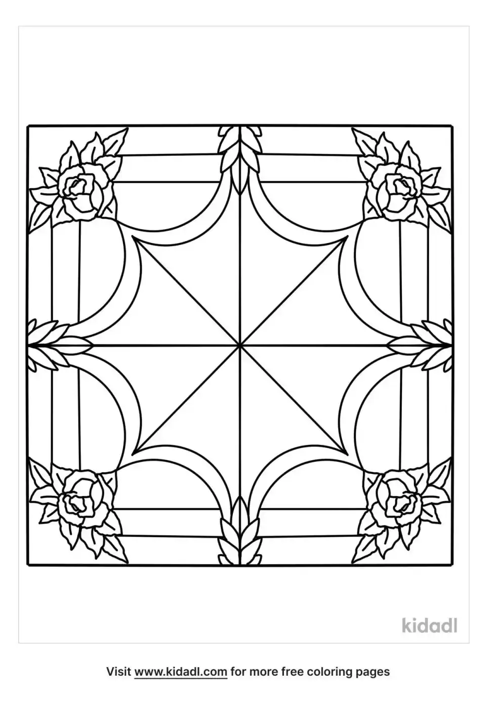 Vintage Tile Coloring Page