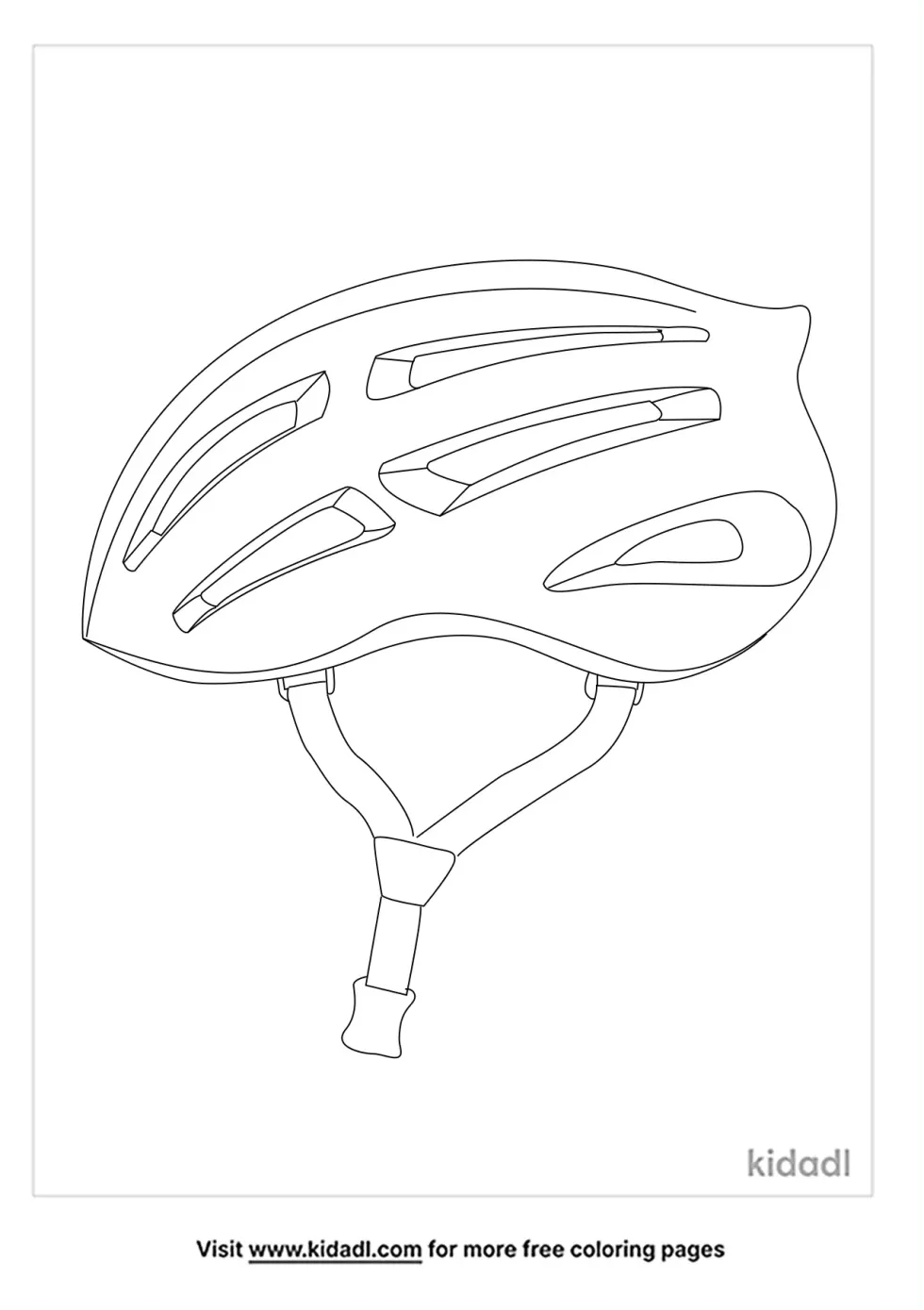 Bike Helmet Coloring Page