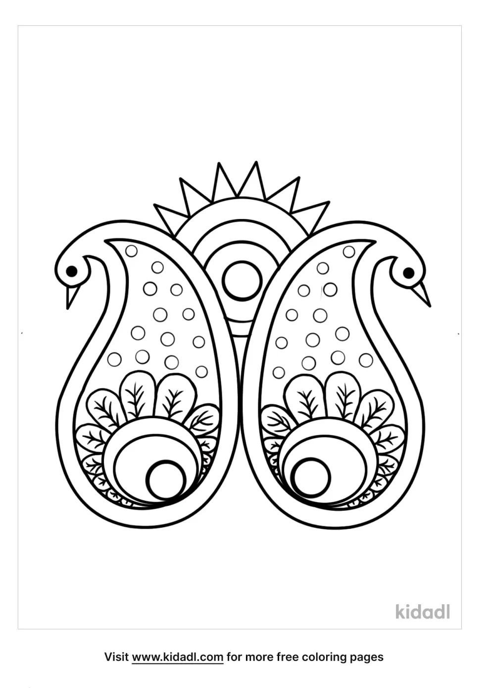 Simple Paisley Coloring Page
