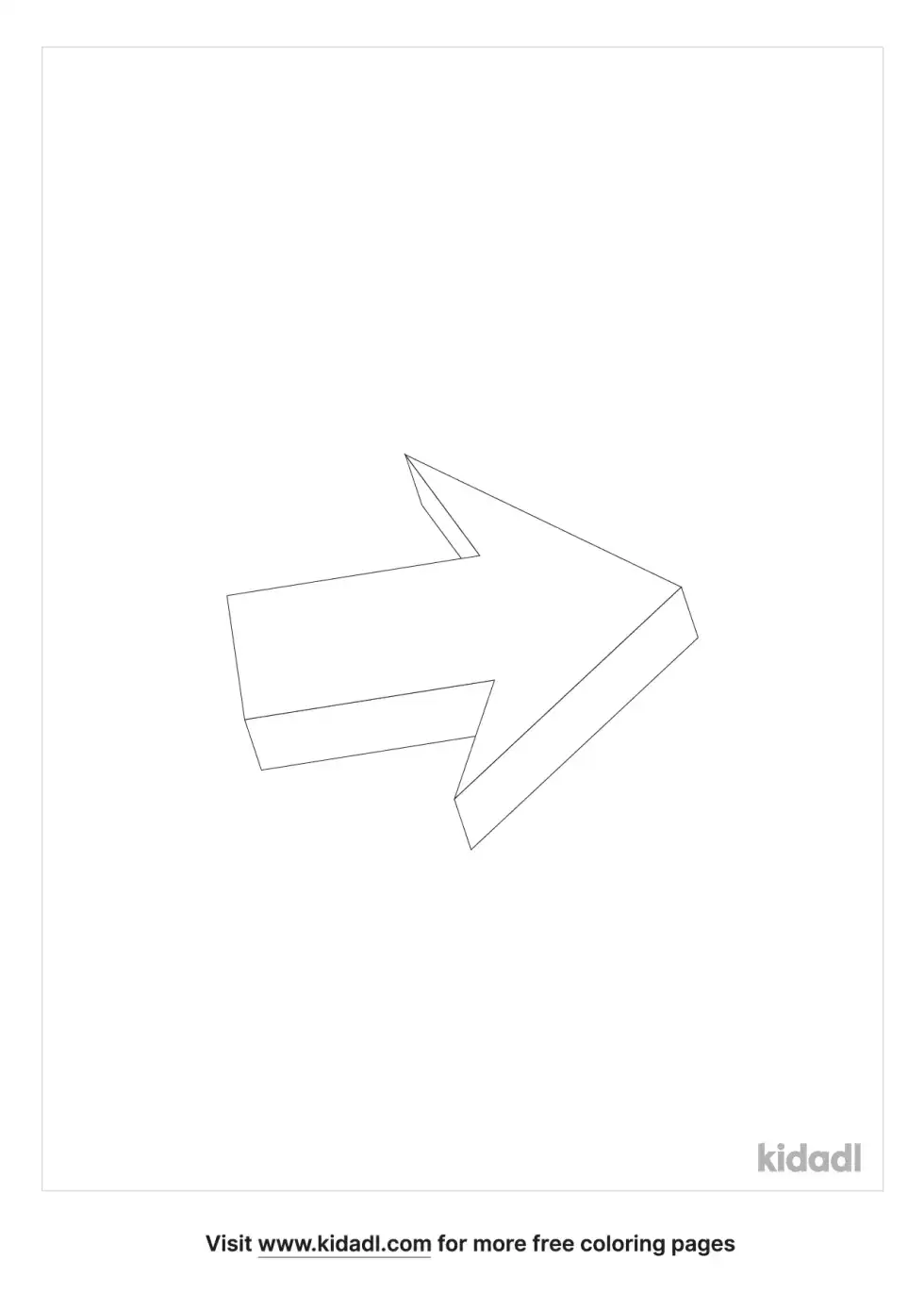 3d Arrow Coloring Page