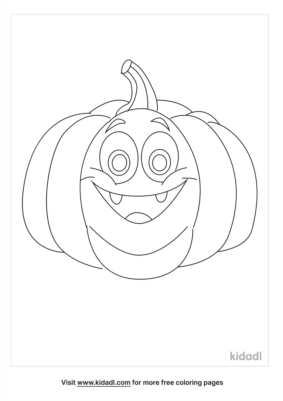 Pumpkin Smile Coloring Page