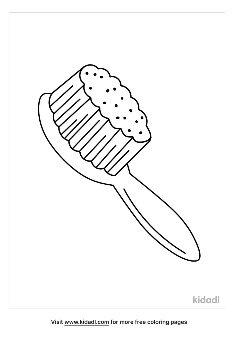 Hair Brush Coloring Page