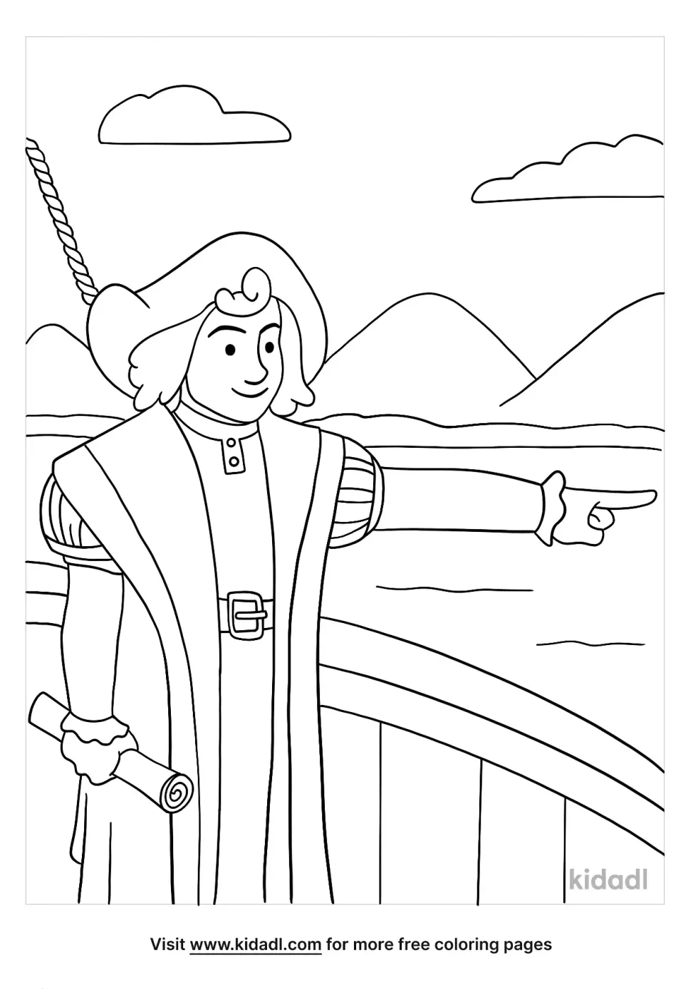 Early Explorers Coloring Page
