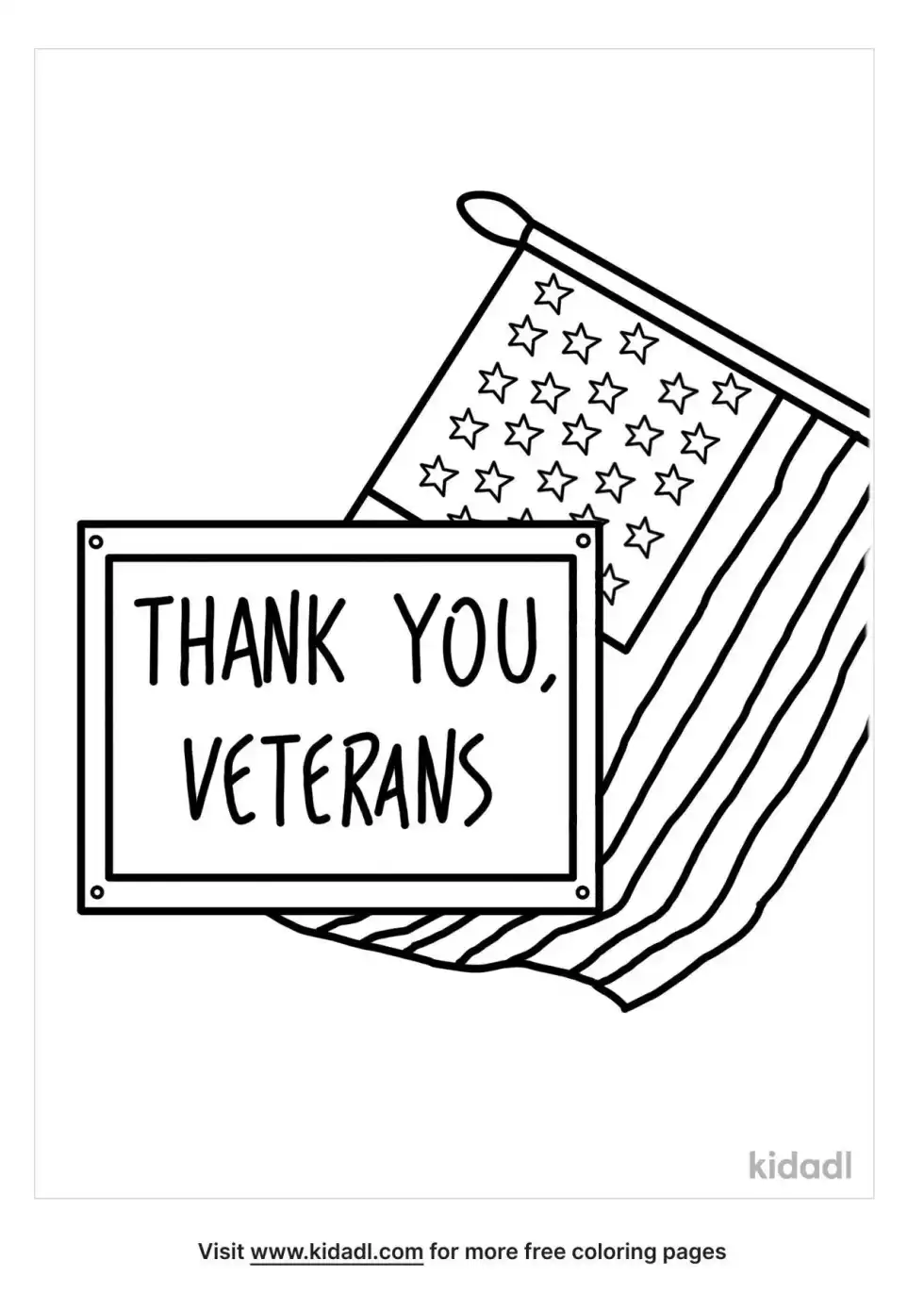 Veteran Thank You Coloring Page