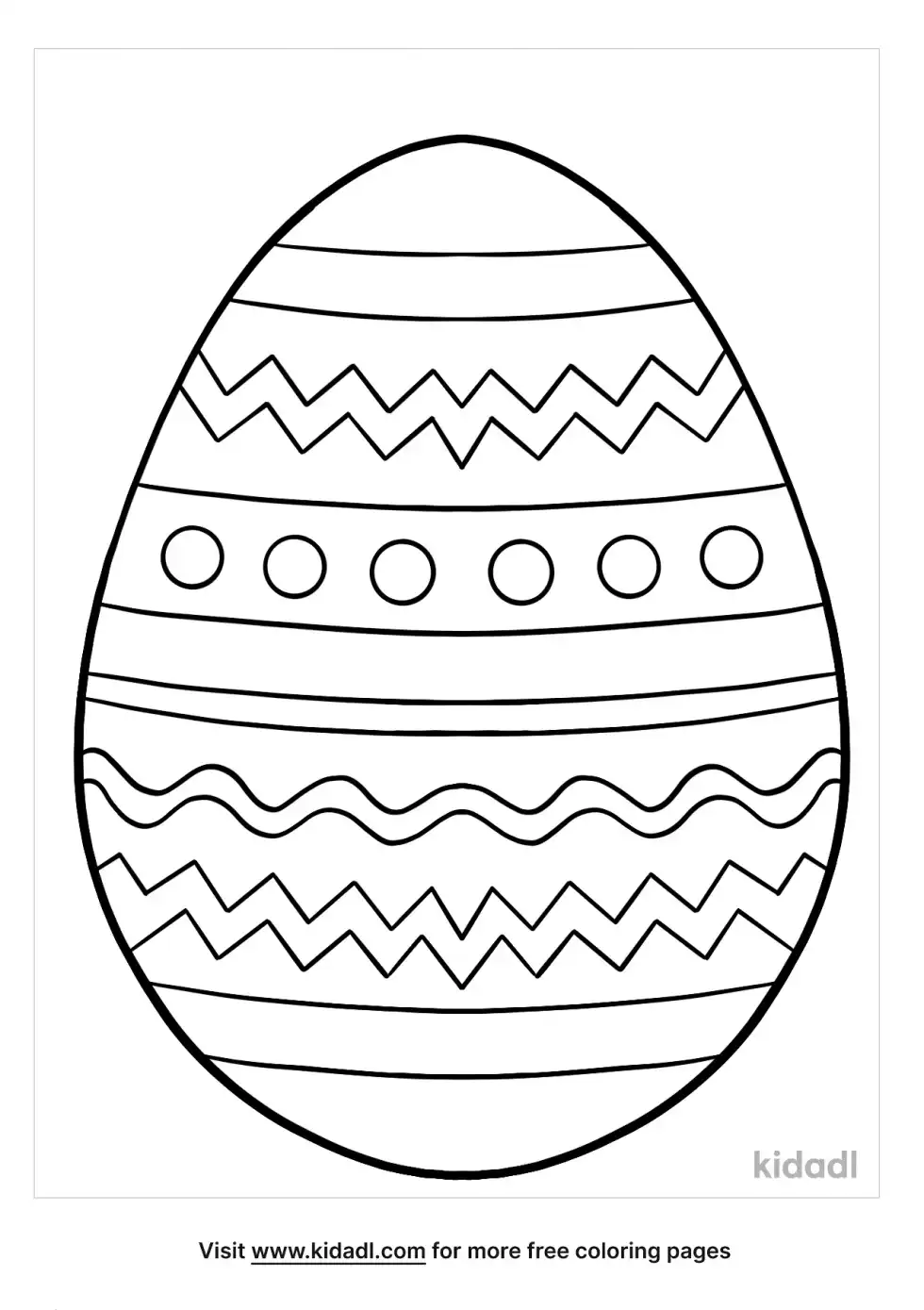 Picture Of A Easter Egg Coloring Page