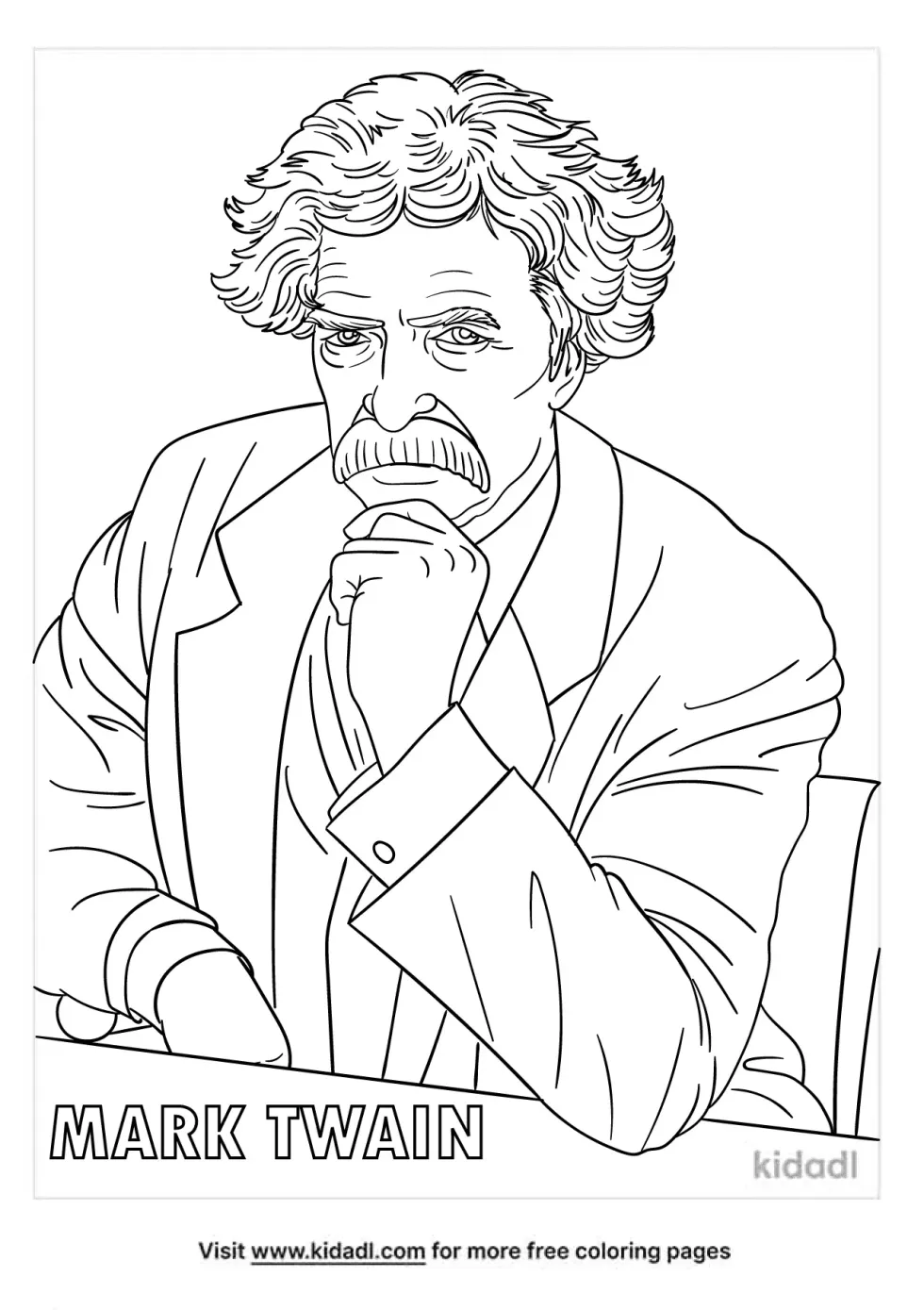 Mark Twain Coloring Page