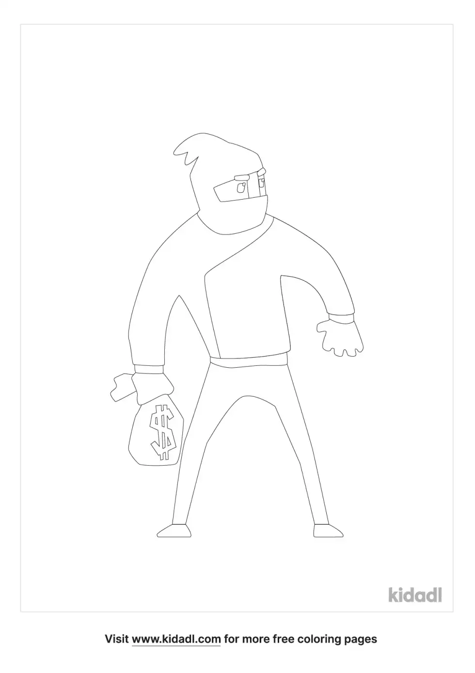 Bandit Coloring Page