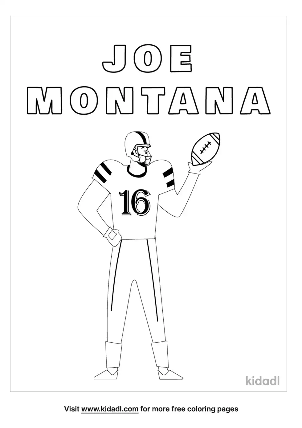 Joe Montana Coloring Page