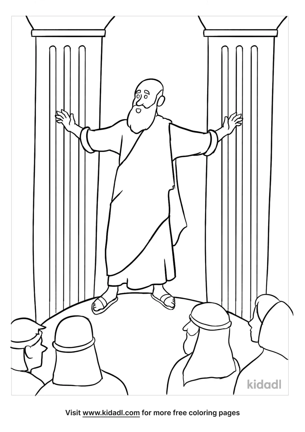 Paul Preaching In Athens Coloring Page