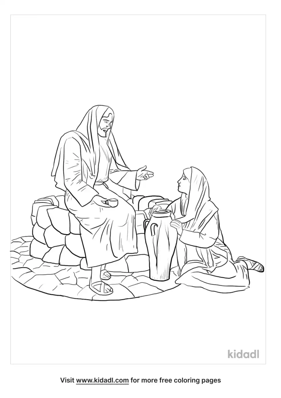 John 4:1-42 Coloring Page