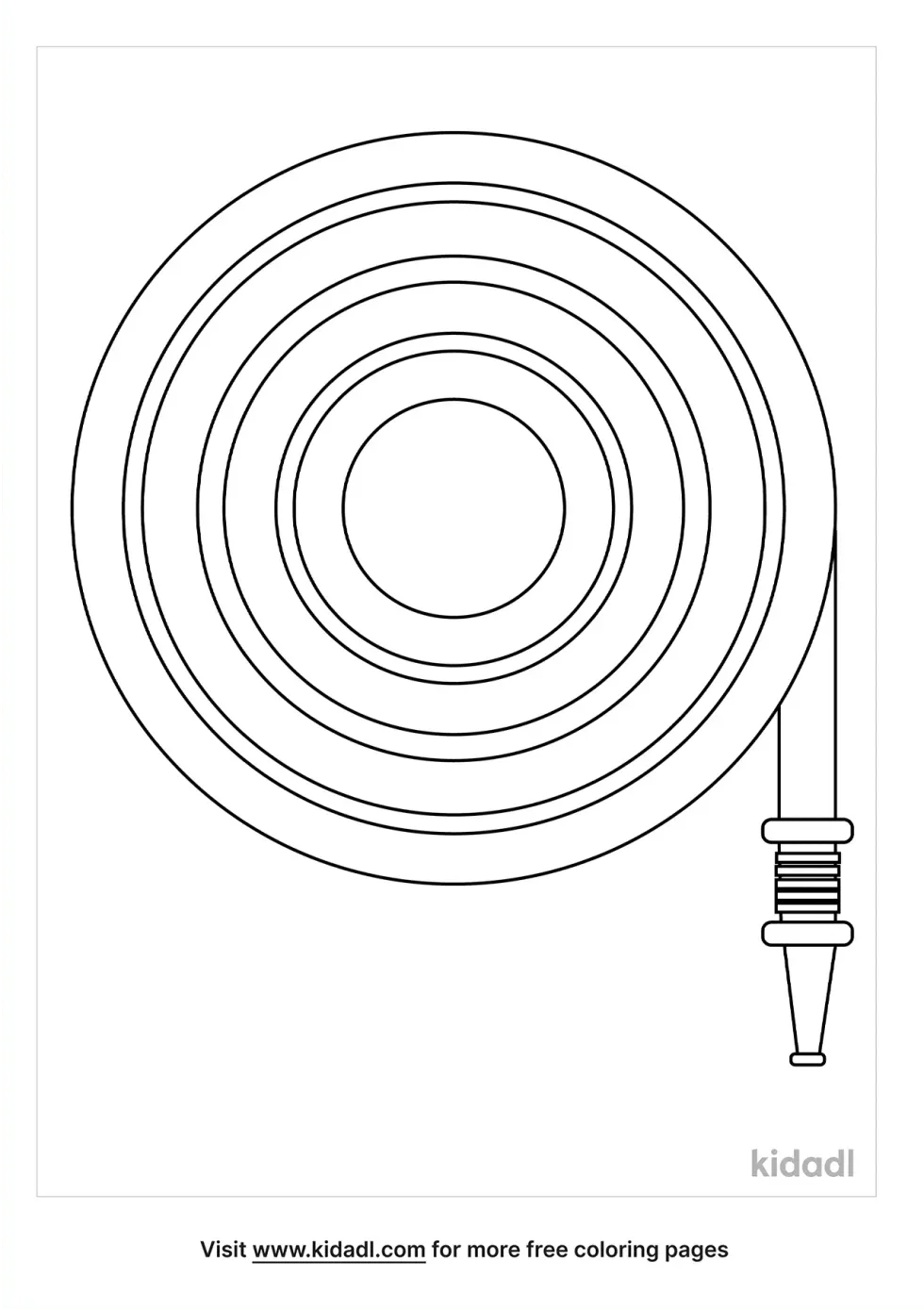 Fire Hose Clipart Coloring Page