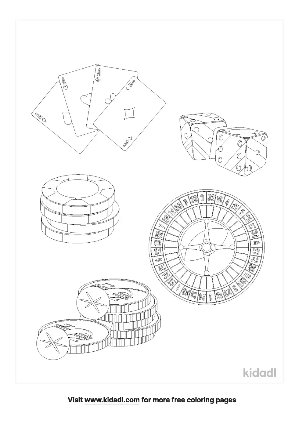Casino Coloring Page