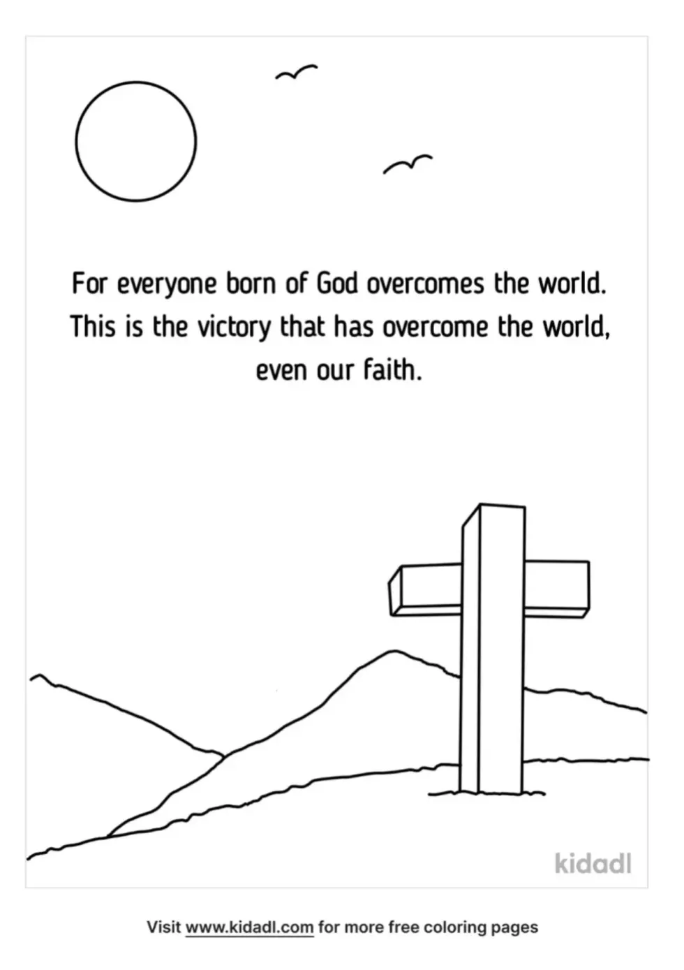 Victory In Jesus Coloring Page