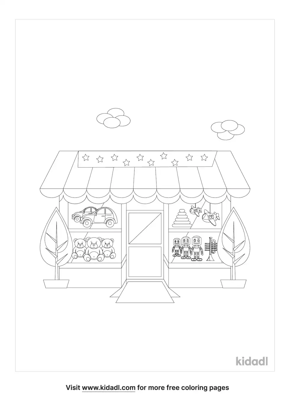Toy Workshop Coloring Page