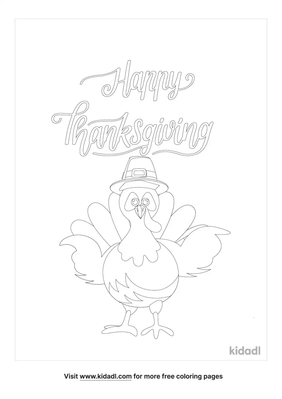 Toddler Thanksgiving Coloring Page