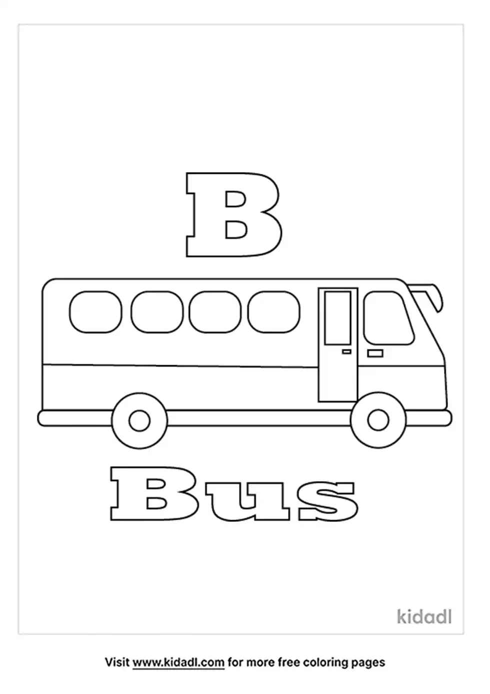 B Is For Bus Coloring Page