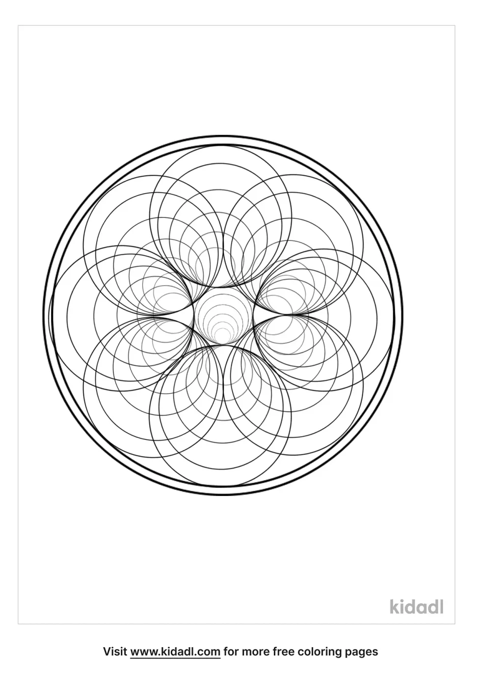 Difficult Circle Design Coloring Page
