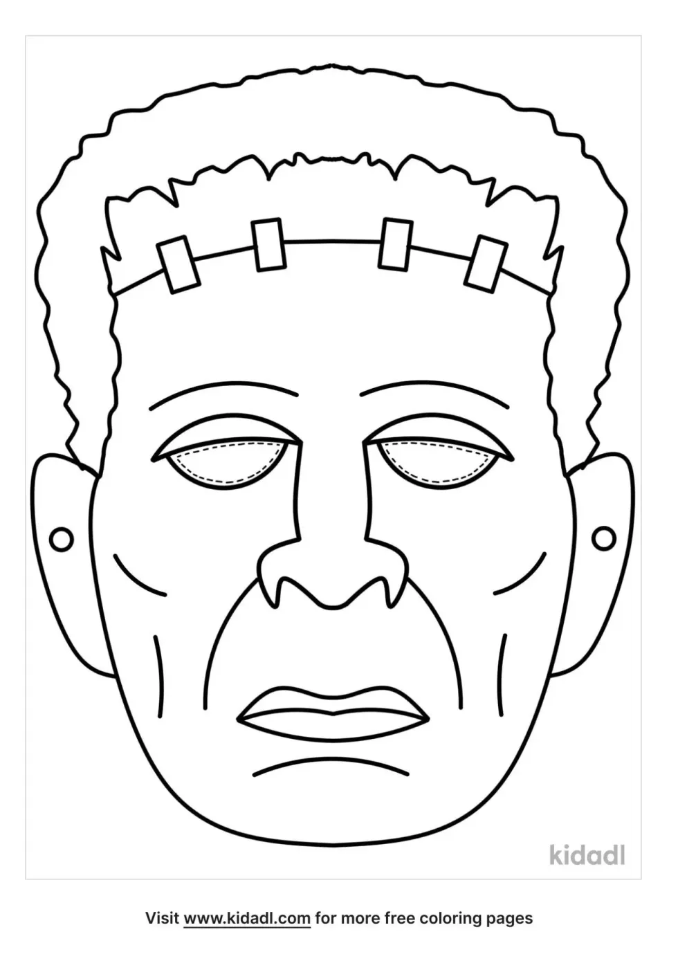 Frankenstein Halloween Mask Template