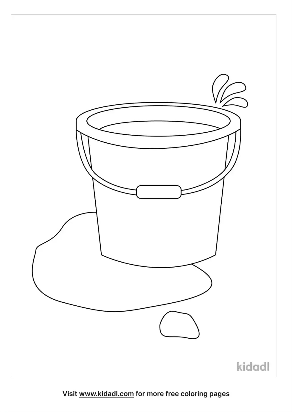 Water Bucket Coloring Page