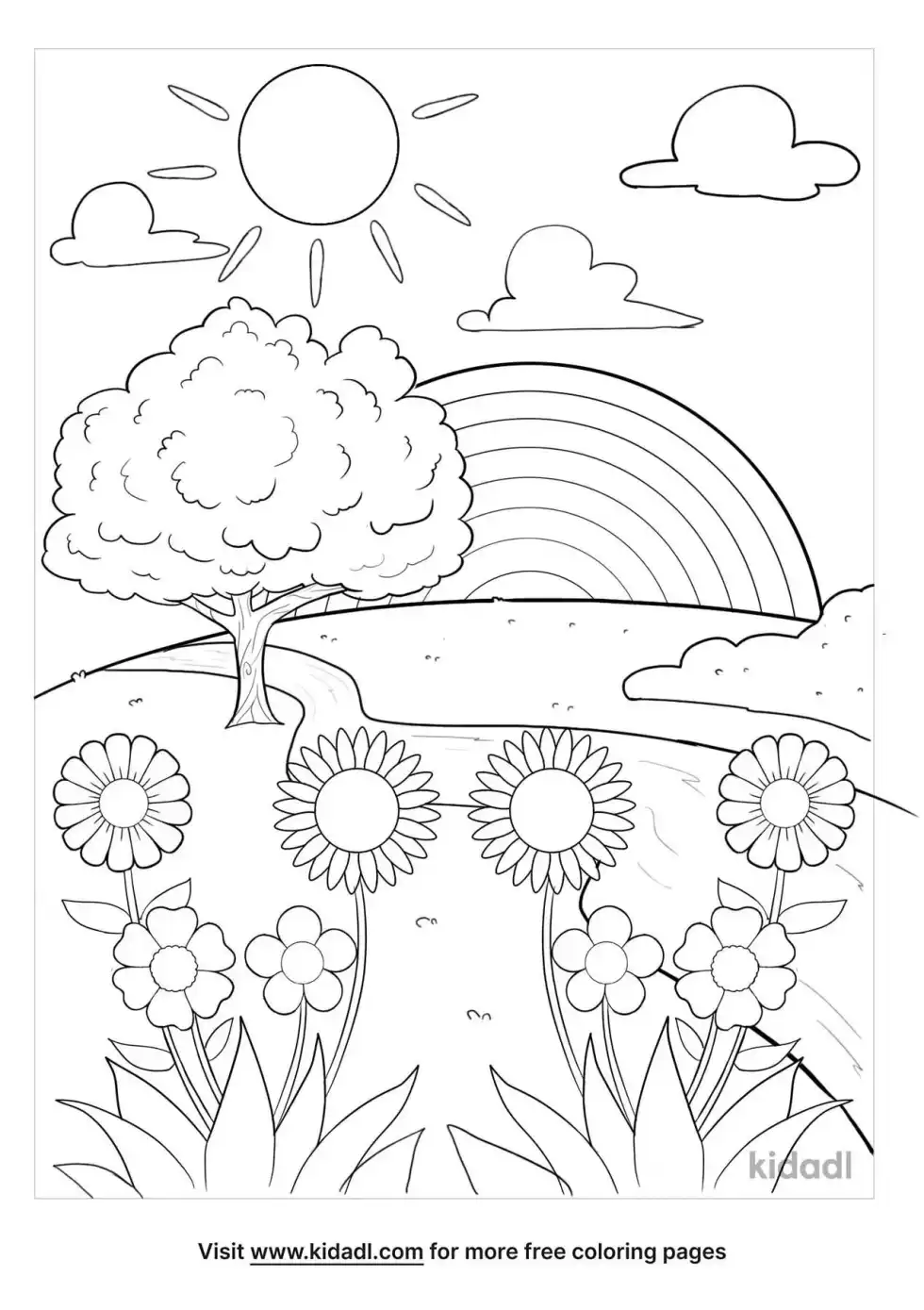 Pretty Nature Coloring Page