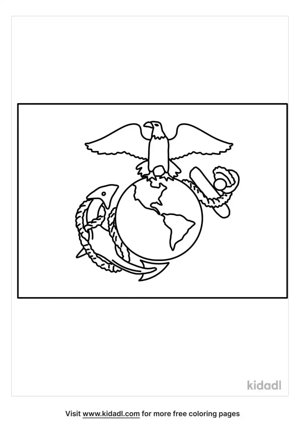 Usmc Flag Coloring Page