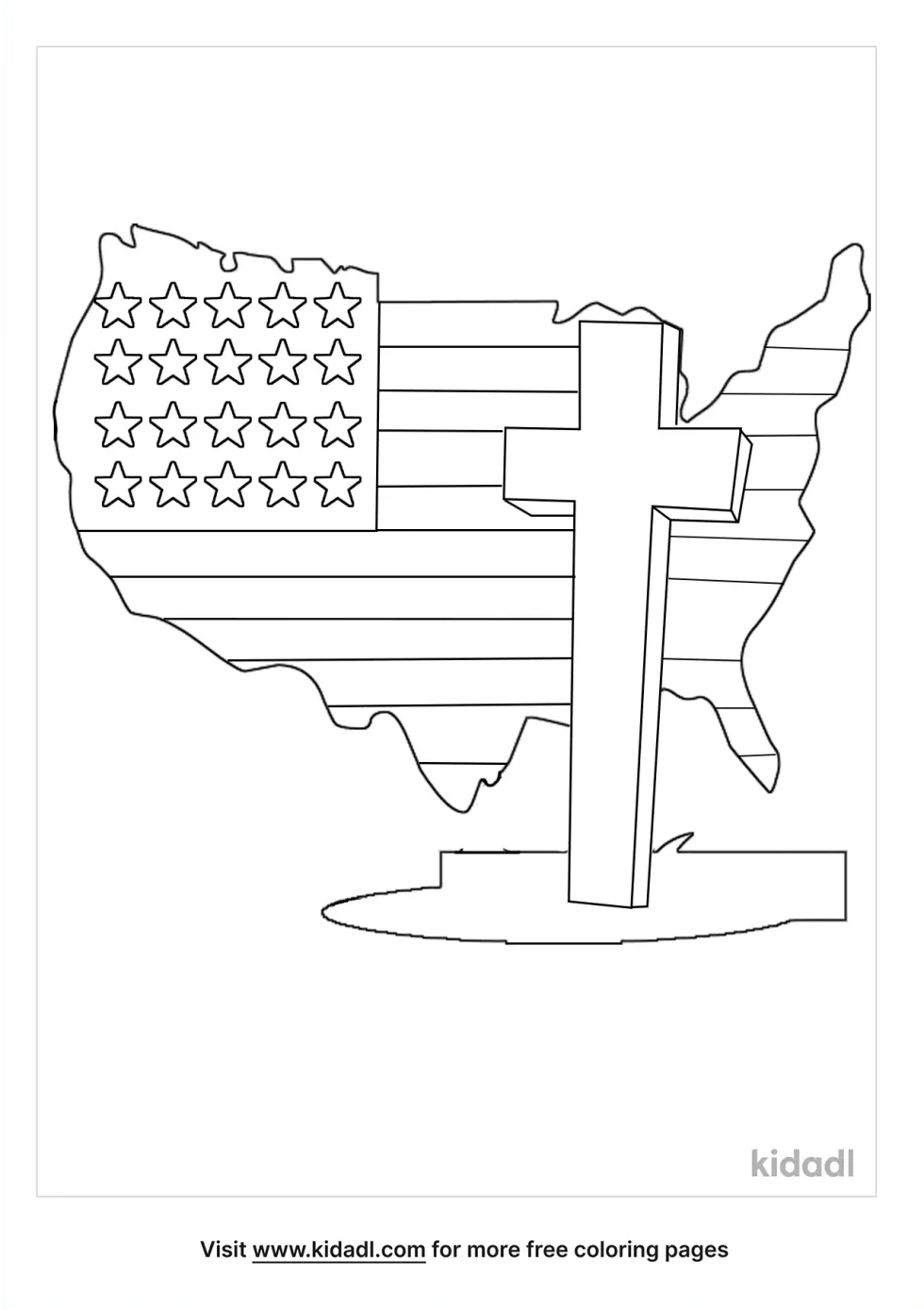 Memorial Day Sunday School Coloring Page