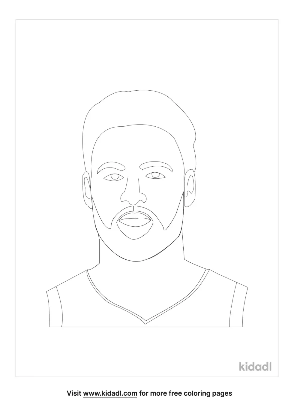 Klay Thompson Coloring Page