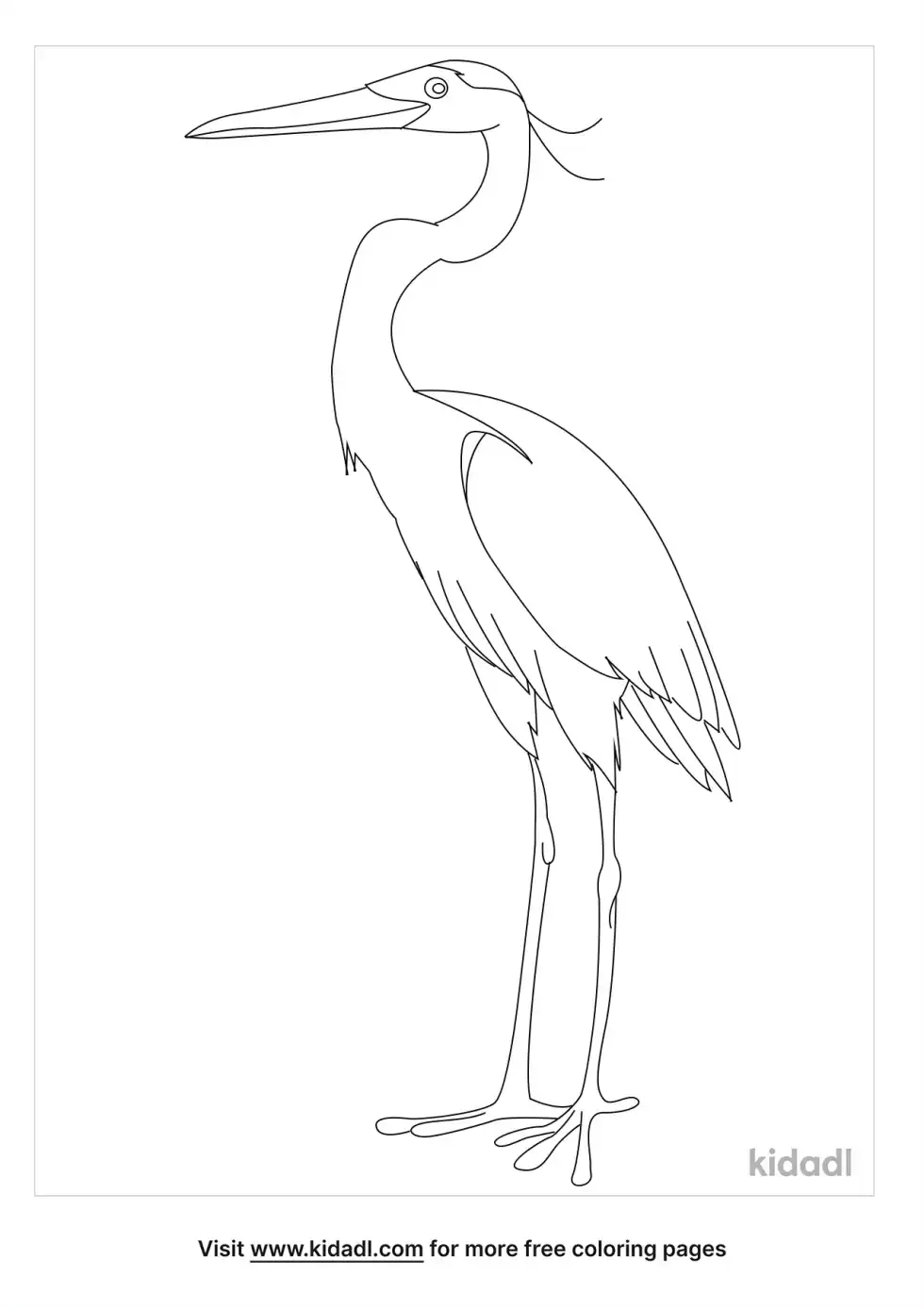 Heron Coloring Page