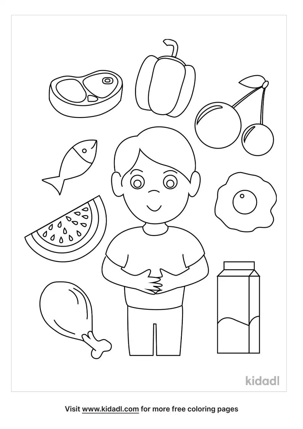 A Well Nourished Child Is A Healthy Child Coloring Page