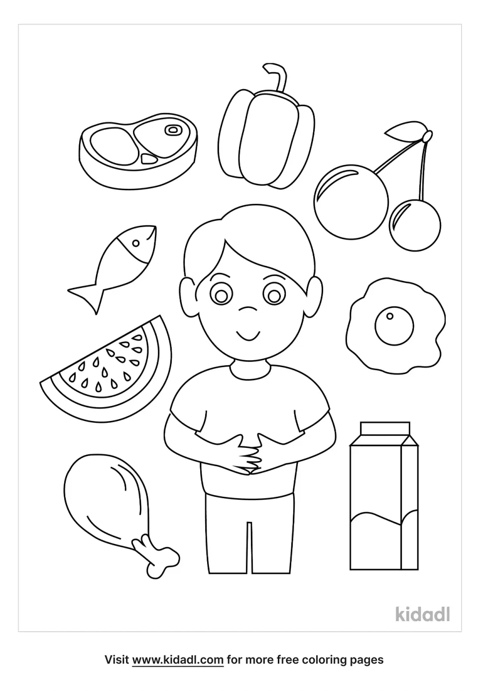 A Well Nourished Child Is A Healthy Child Coloring Page