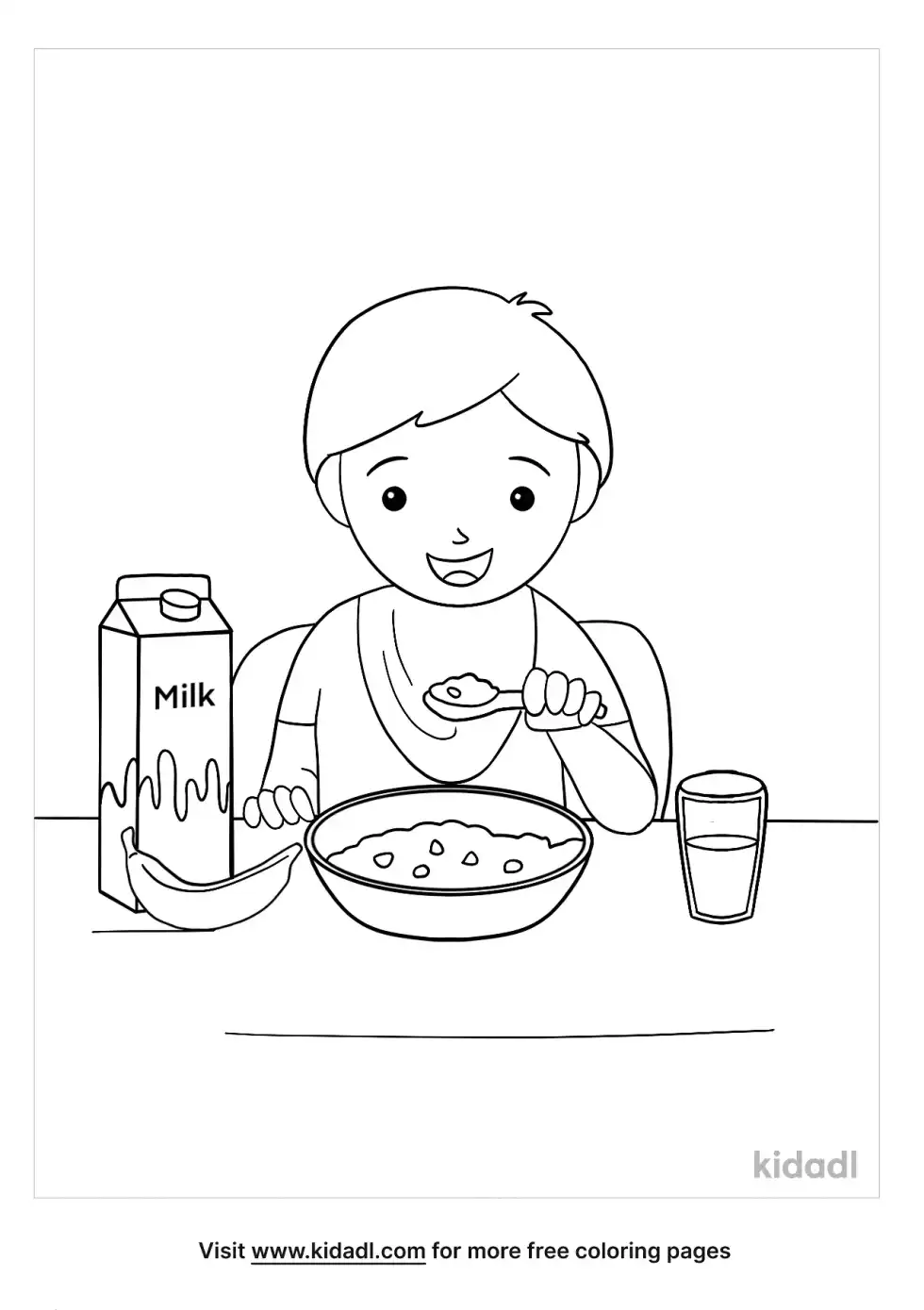 Eat Breakfast Coloring Page