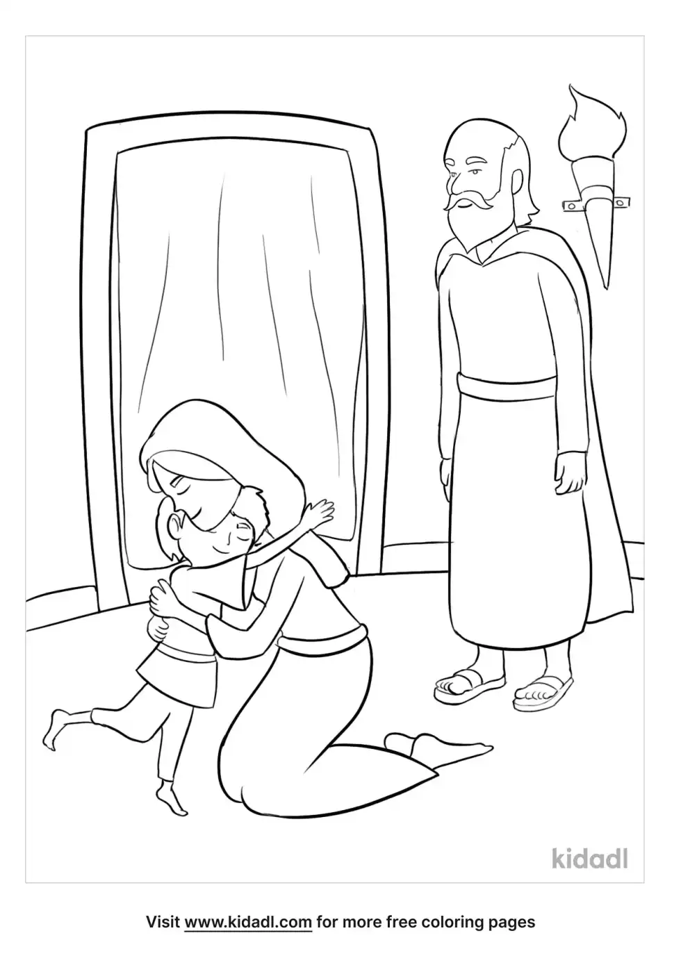 Elisha And The Shunamite Woman Coloring Page